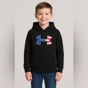 Under Armour youth unisex boy girl hoodie XL extra large 18/20 loose fit flag